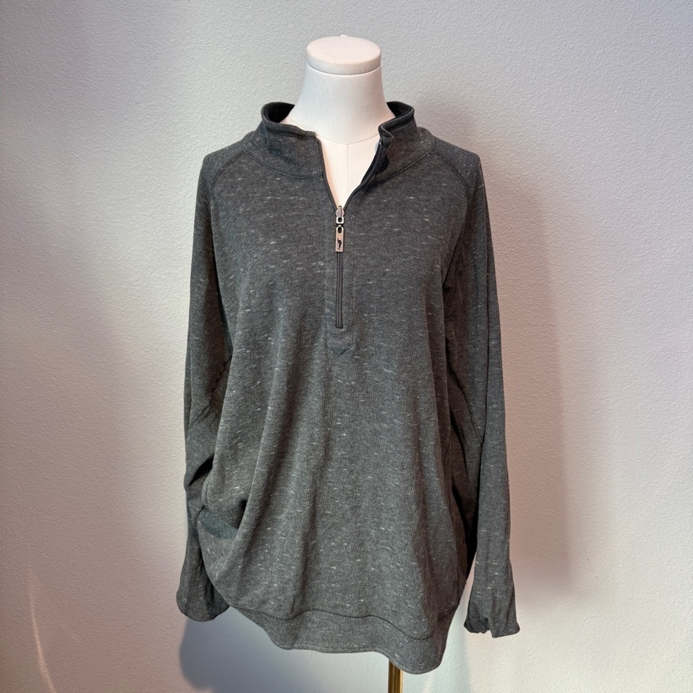 Tommy Bahama Gray Reversible Quarter-Zip Shirt
